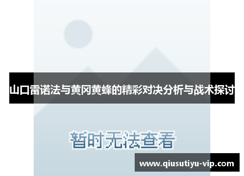 山口雷诺法与黄冈黄蜂的精彩对决分析与战术探讨
